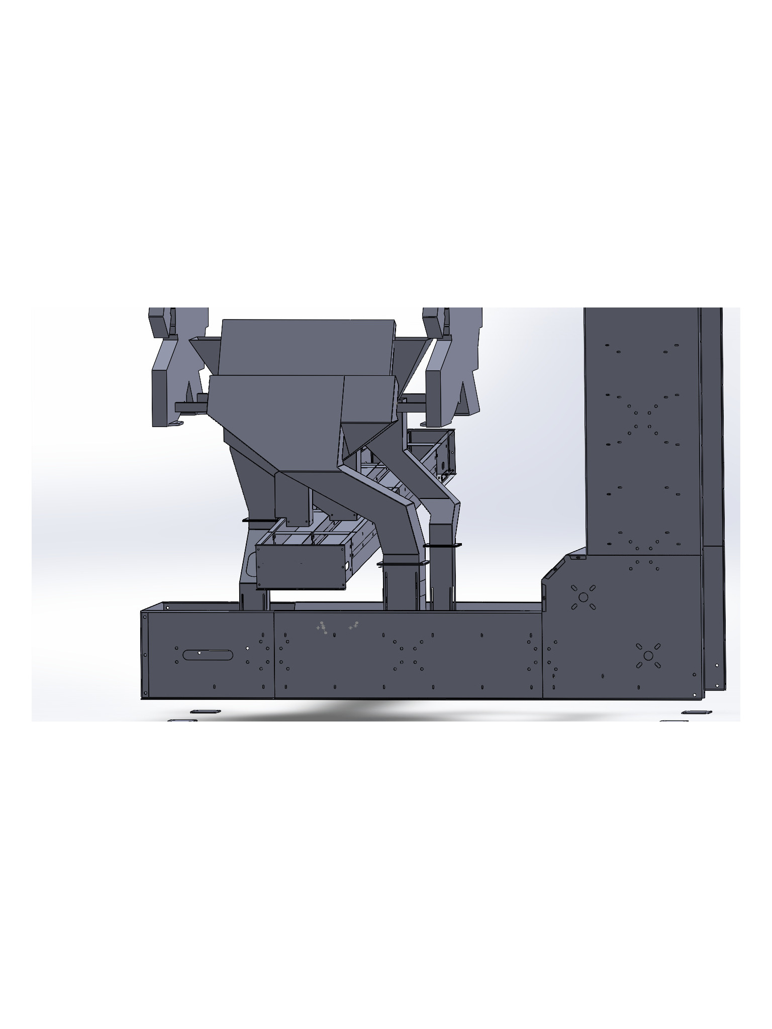 Color sorter floor layout Satake Side Panning only ratio